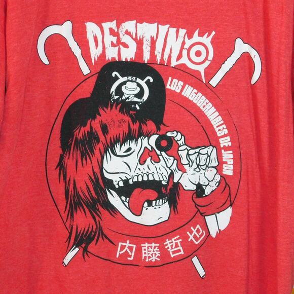 Los Ingobernables De Japon NJPW Destino Graphic T Shirt Size XL Red Wrestling - Picture 4 of 4